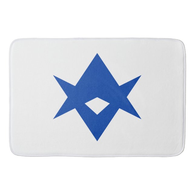 Tapete De Banheiro Large bath mat with flag of Toyota City, Japan (Frente)