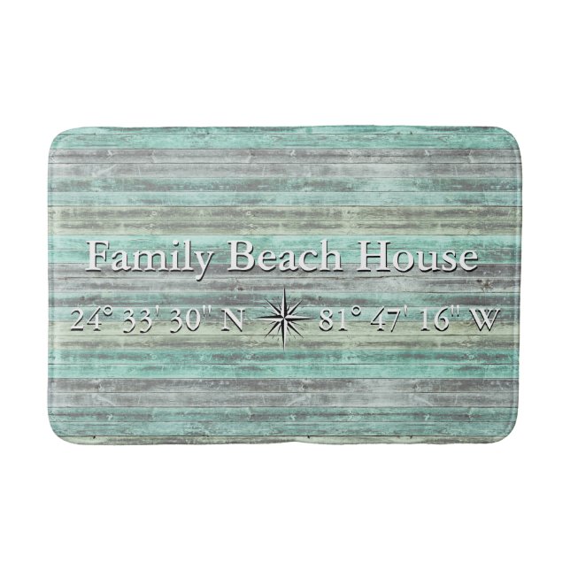 Tapete De Banheiro Latência Personalizada E Decoração Costeira De Lon (Frente)