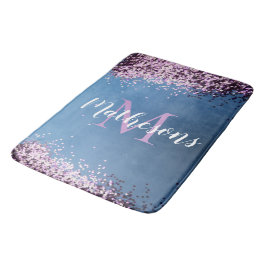 Tapete De Banheiro Lavanda Confetti no Blue Monographic Name