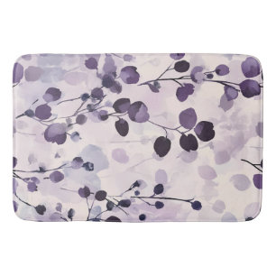 Tapete De Banheiro Lavanda Eucalipto Floral Aquarela