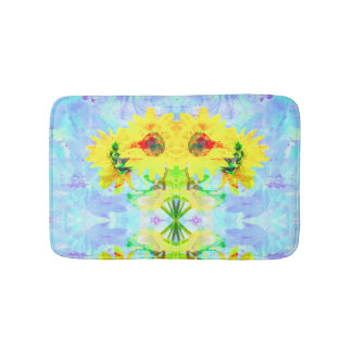 Tapete De Banheiro Lavanda Girassóis Bath Mat
