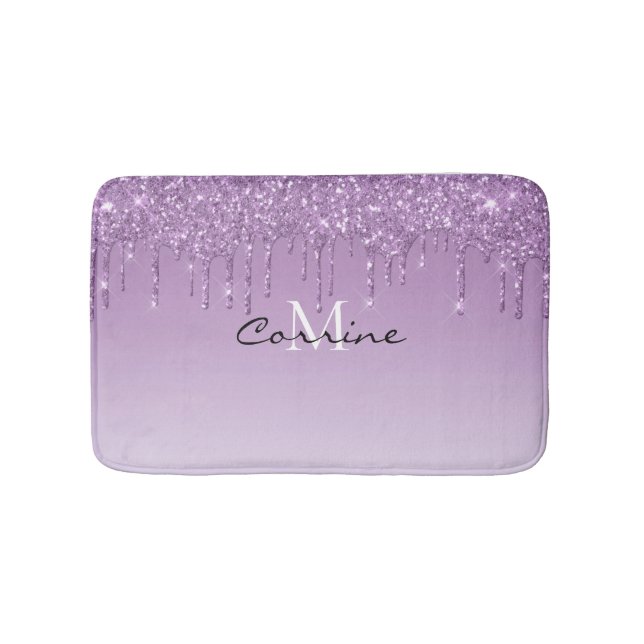 Tapete De Banheiro Lavanda Metálica Glitter Roxo (frente)
