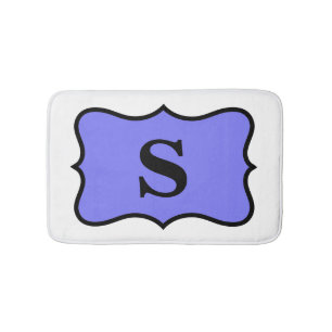 Tapete De Banheiro Lavanda Púrpura Branco Monograma Início