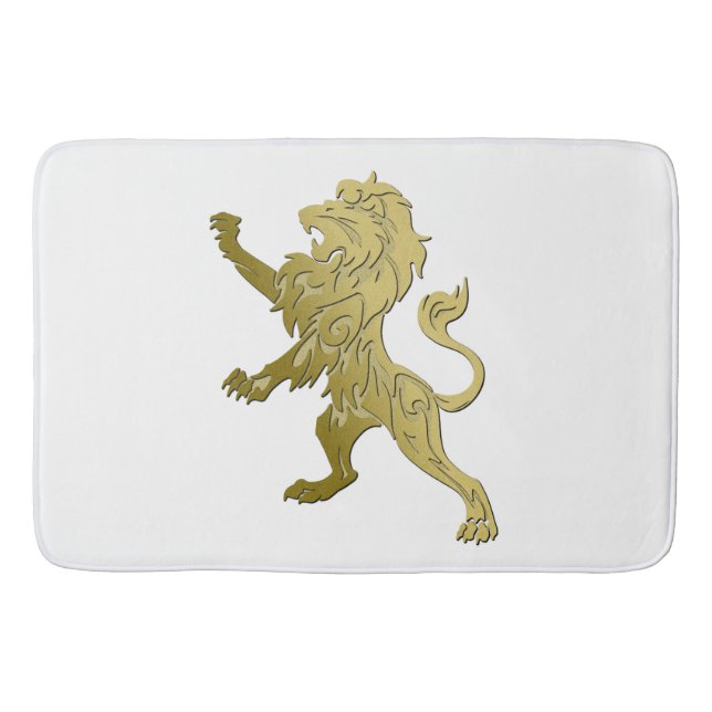 Tapete De Banheiro Leão Real Dourado (Frente)