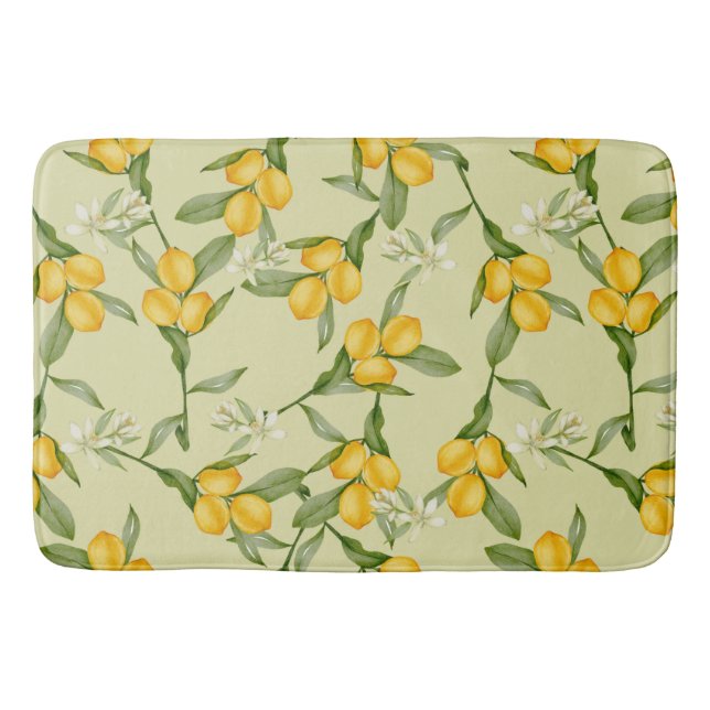 Tapete De Banheiro Lemon Pattern Bath Mat (Frente)