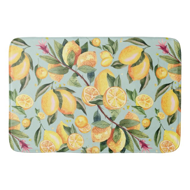 Tapete De Banheiro Lemon Pattern Bath Mat (Frente)