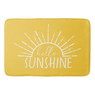 Tapete De Banheiro Lemon Yellow Simple Modern Hello Sunshine