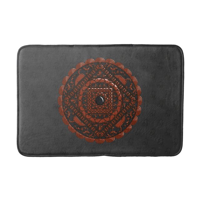 Tapete De Banheiro Leo Mandala Bath Mat (Frente)