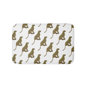 Tapete De Banheiro Leopard Brown e Yellow Siloette