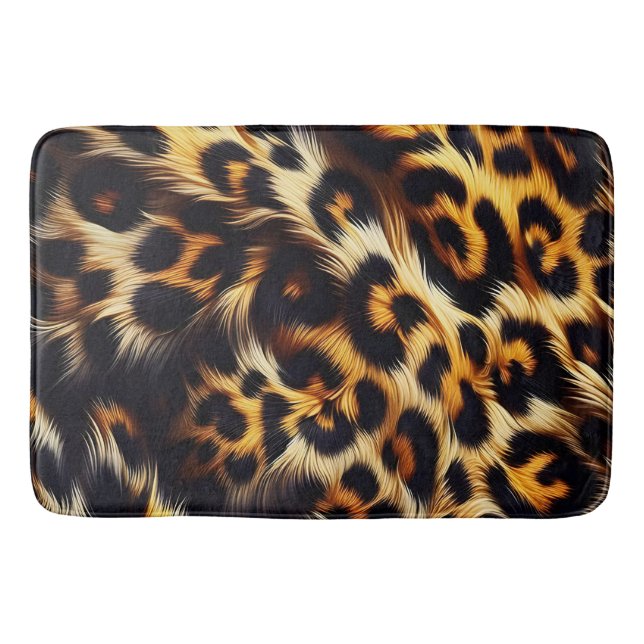 Tapete De Banheiro Leopard Elegance: Isso Rouba o Show (Frente)