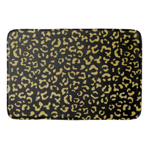 Tapete De Banheiro Leopardo Dourado, Brilhante Dourada, Padrão-Leopar