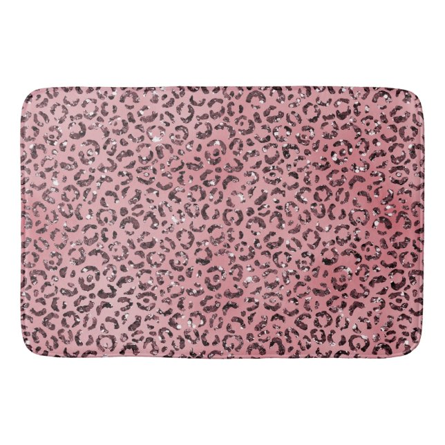 Tapete De Banheiro Leopardo rosa - Imprimir brilho (Frente)