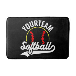 Tapete De Banheiro Liga Personalizada do ADD do Jogador do Softball T