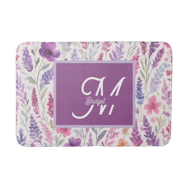 Tapete De Banheiro Lila-rosa-romântica Pastel Botânica Primavera Mead (Frente)