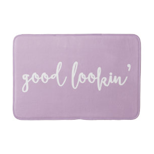 Tapete De Banheiro Lilac Good Lookin' Calliografia Script Bath Mat