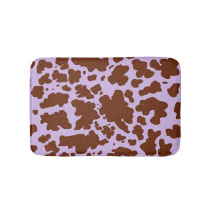 Tapete De Banheiro Lilac Roxo Moderno e Impressão de Vaca Marrom