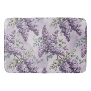 Tapete De Banheiro Lilases Flores de Lilás Verde Salvia Lavanda Empoe