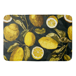 Tapete De Banheiro Limão e Folha Padrão V