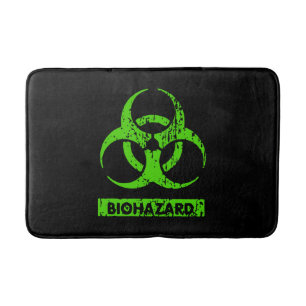 Tapete De Banheiro Limão Neon Green BioHazard Chemicals Graphic
