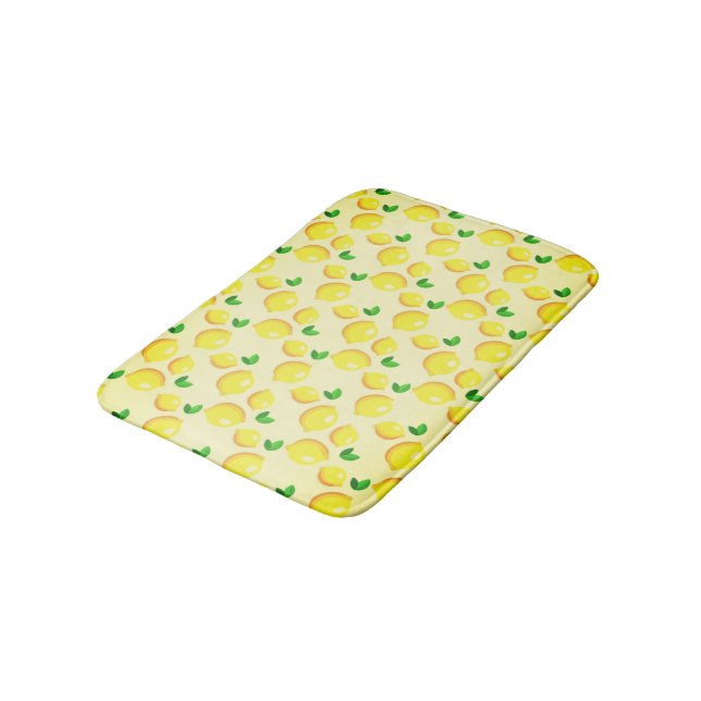 Tapete De Banheiro Limões Amarelos Bath Mat (Angulado)