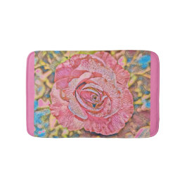 Tapete De Banheiro Linda pintura de rosa-rosa