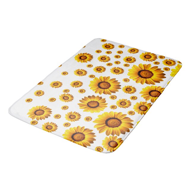 Tapete De Banheiro Lindas flores amarelas (Angulado)