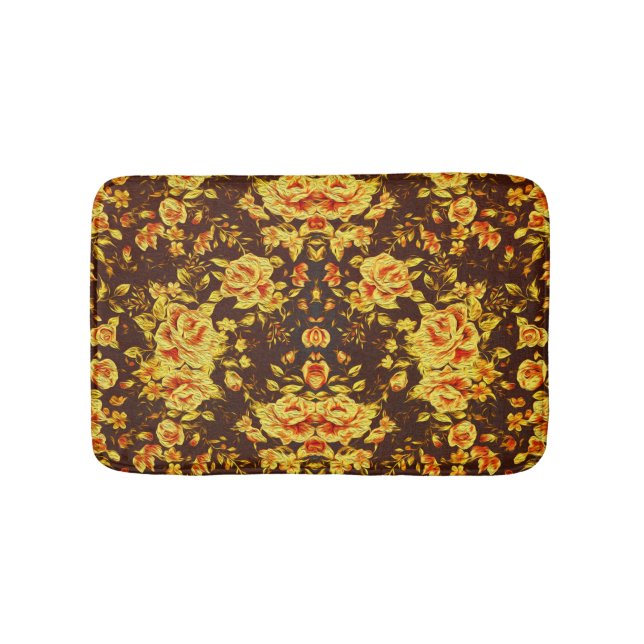 Tapete De Banheiro Lindas flores amarelas vintonizadas (frente)