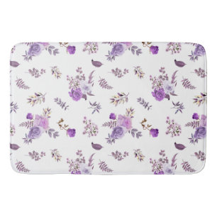 Tapete De Banheiro Lindas flores roxas em
