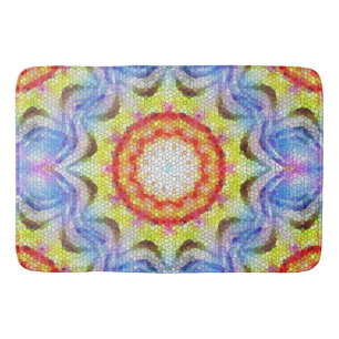 Tapete De Banheiro Lindo Azulejo de Mosaico Brilhante, flor de sol