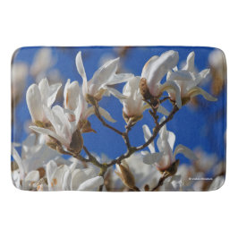 Tapete De Banheiro Lindo Flores Brancas Magnolia Sargentiana