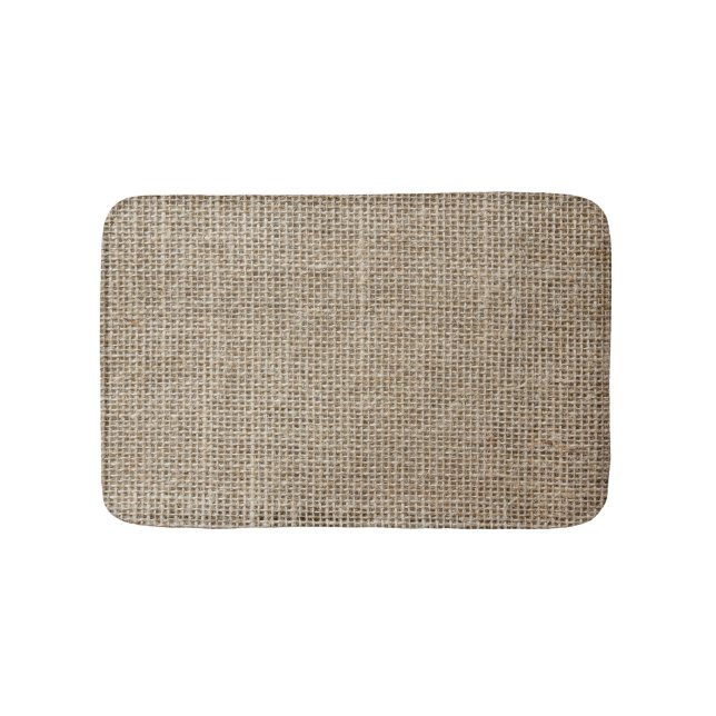 Tapete De Banheiro Linen Bruto: Tecido natural texturizado. (frente)