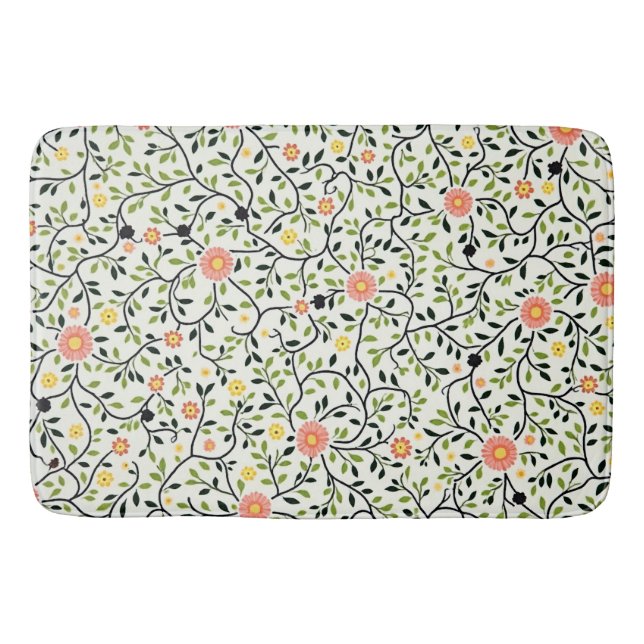 Tapete De Banheiro Linhas Florais (Frente)