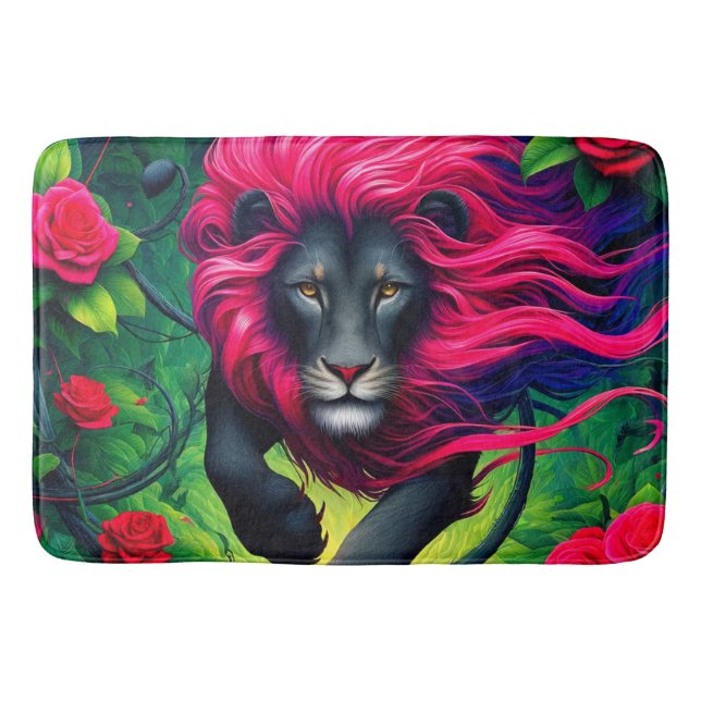 Tapete De Banheiro Lion Art Bath Mat (Frente)