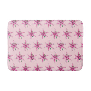 Tapete De Banheiro Lírios De Impressão Floral Da Flor Rosa