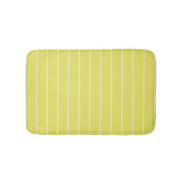 Tapete De Banheiro Listras Brancas Simples em Fundo Amarelo Banana
