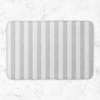 Tapete De Banheiro Listras Cinza e Branco Minimalista Moderna Fazenda