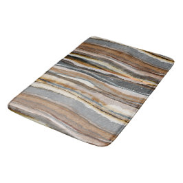 Tapete De Banheiro Listras de Ágata Abstrata em Tons Neutros da Terra
