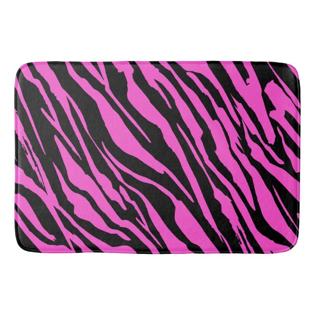 Tapete De Banheiro Listras de Zebra Feminina Padrão (Frente)