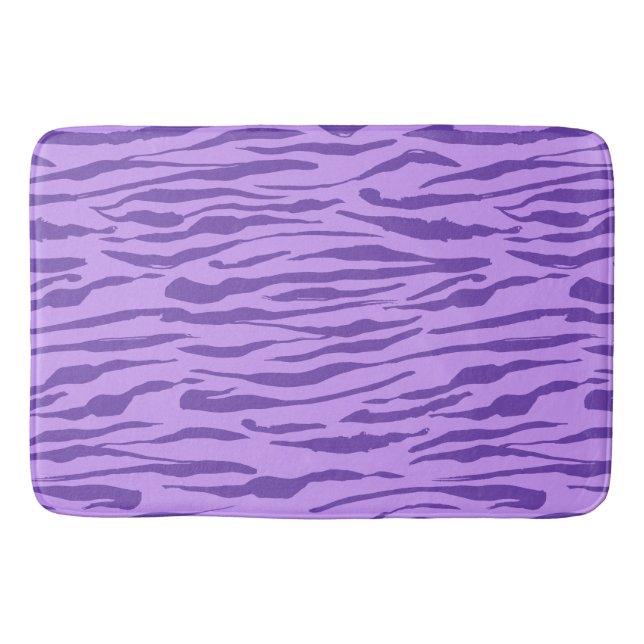 Tapete De Banheiro Listras de Zebra Roxa Padrão (Frente)