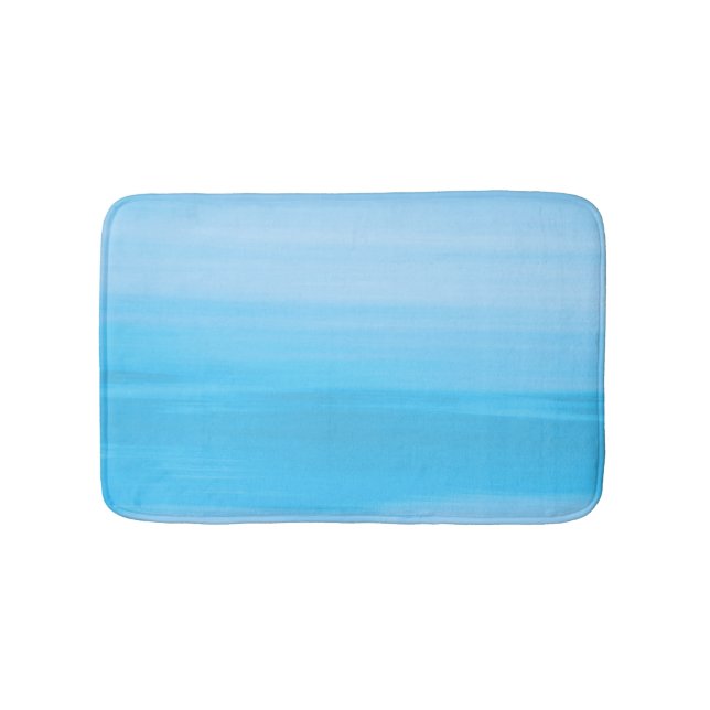 Tapete De Banheiro listras do oceano azul (frente)