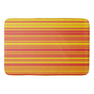 Tapete De Banheiro Listras Laranja Vermelho Amarelo