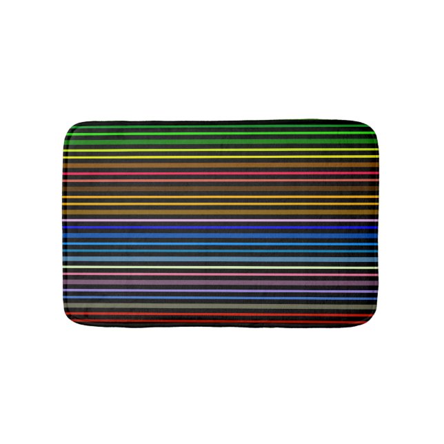 Tapete De Banheiro Listras Multicoloridas (frente)