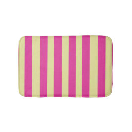 Tapete De Banheiro Listras Rosa e Amarelo