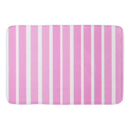 Tapete De Banheiro Listras Rosa e Branco
