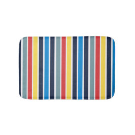 Tapete De Banheiro Listras verticais multicoloridas brilhantes.