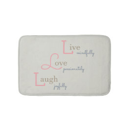 Tapete De Banheiro Live Love Laugh