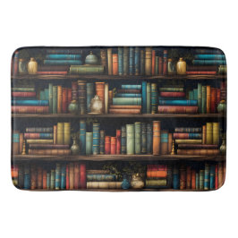 Tapete De Banheiro Livros de Vintage em Bookshelf Patterf Bathroom