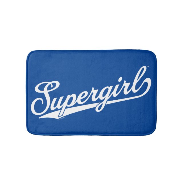 Tapete De Banheiro Logotipo de nome completo da Supergirl Baseball (frente)