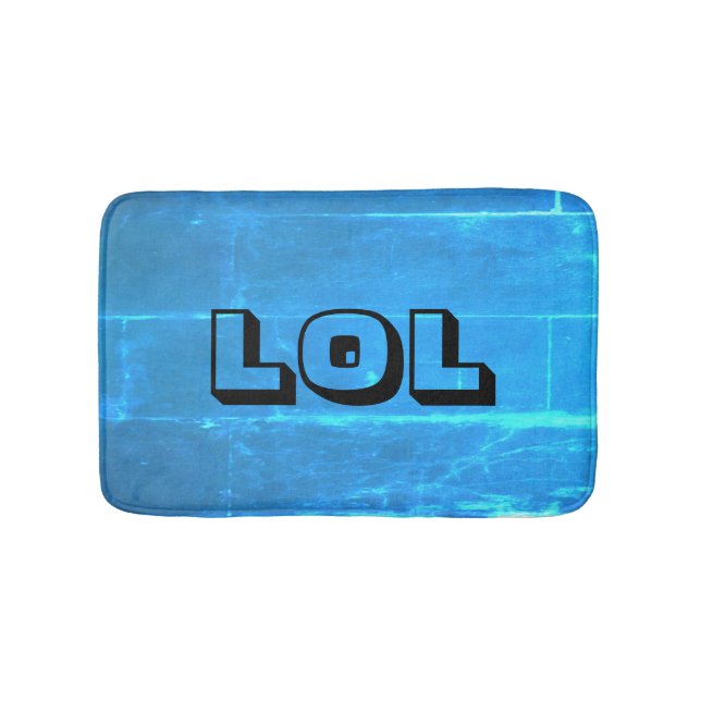 Tapete De Banheiro LOL Blue e Black Bath Mat (frente)