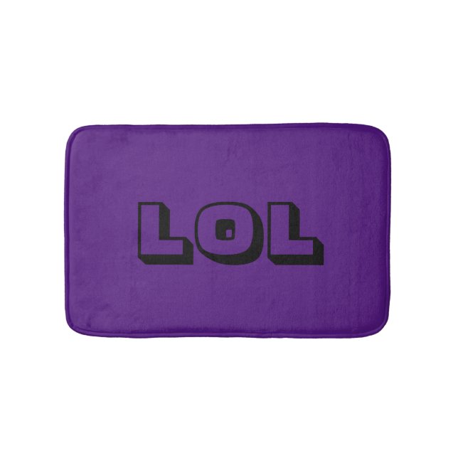 Tapete De Banheiro LOL Royal Purple e Black Cute & Funny Bath Mat (frente)